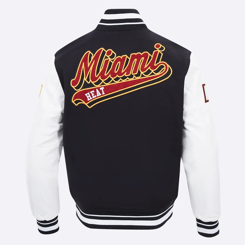 Miami-Heat-Pro-Standard-Script-Tail-Wool-And-Leather-Varsity-Jacket-4
