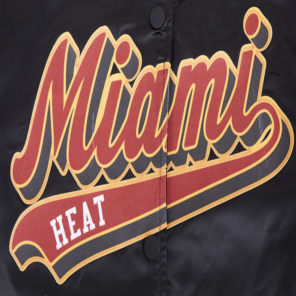 Miami-Heat-Script-Tail-Womens-Full-Snap-Satin-Varsity-Jacket-Black-6