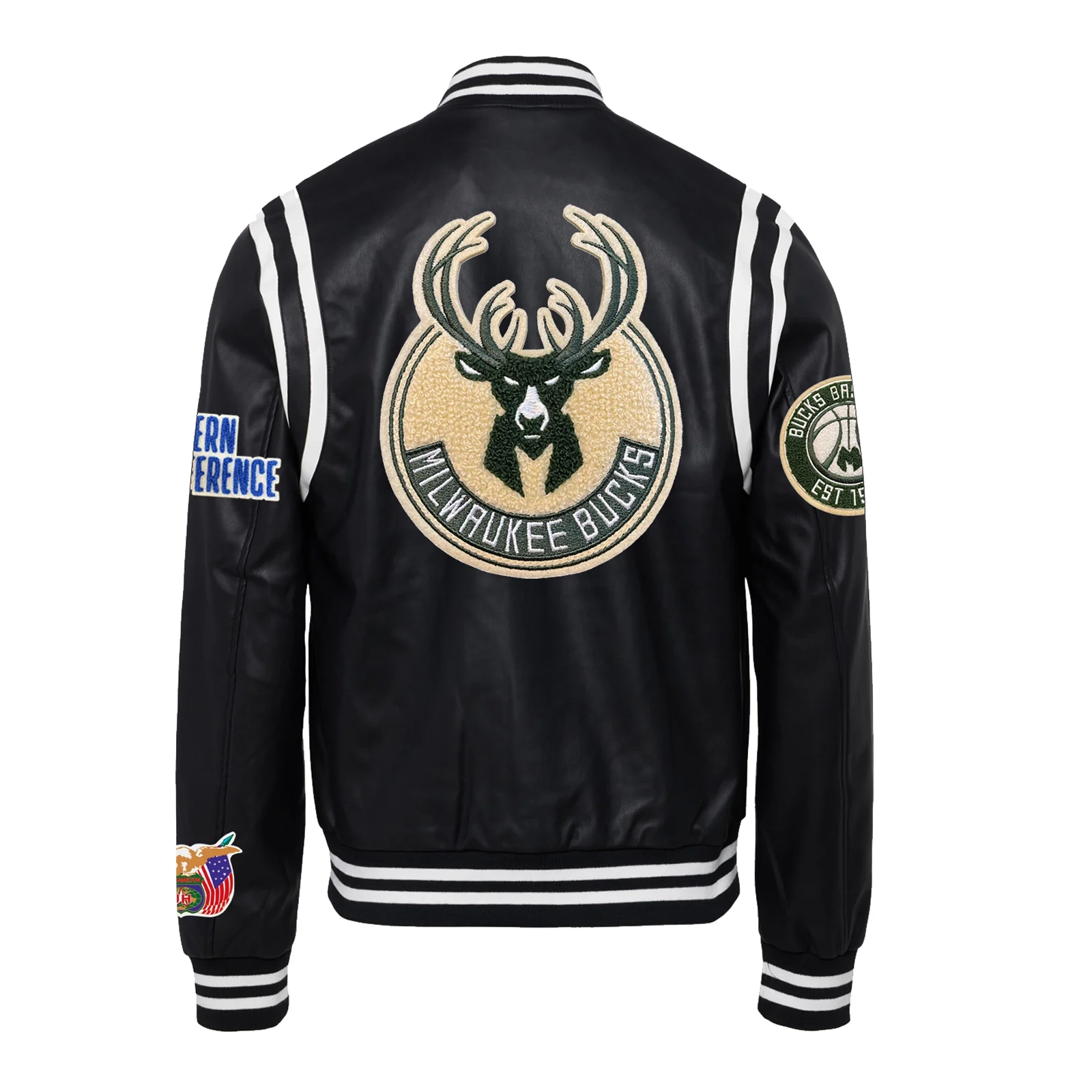 Milwaukee-Bucks-Leather-Varsity-Jacket-Black-2