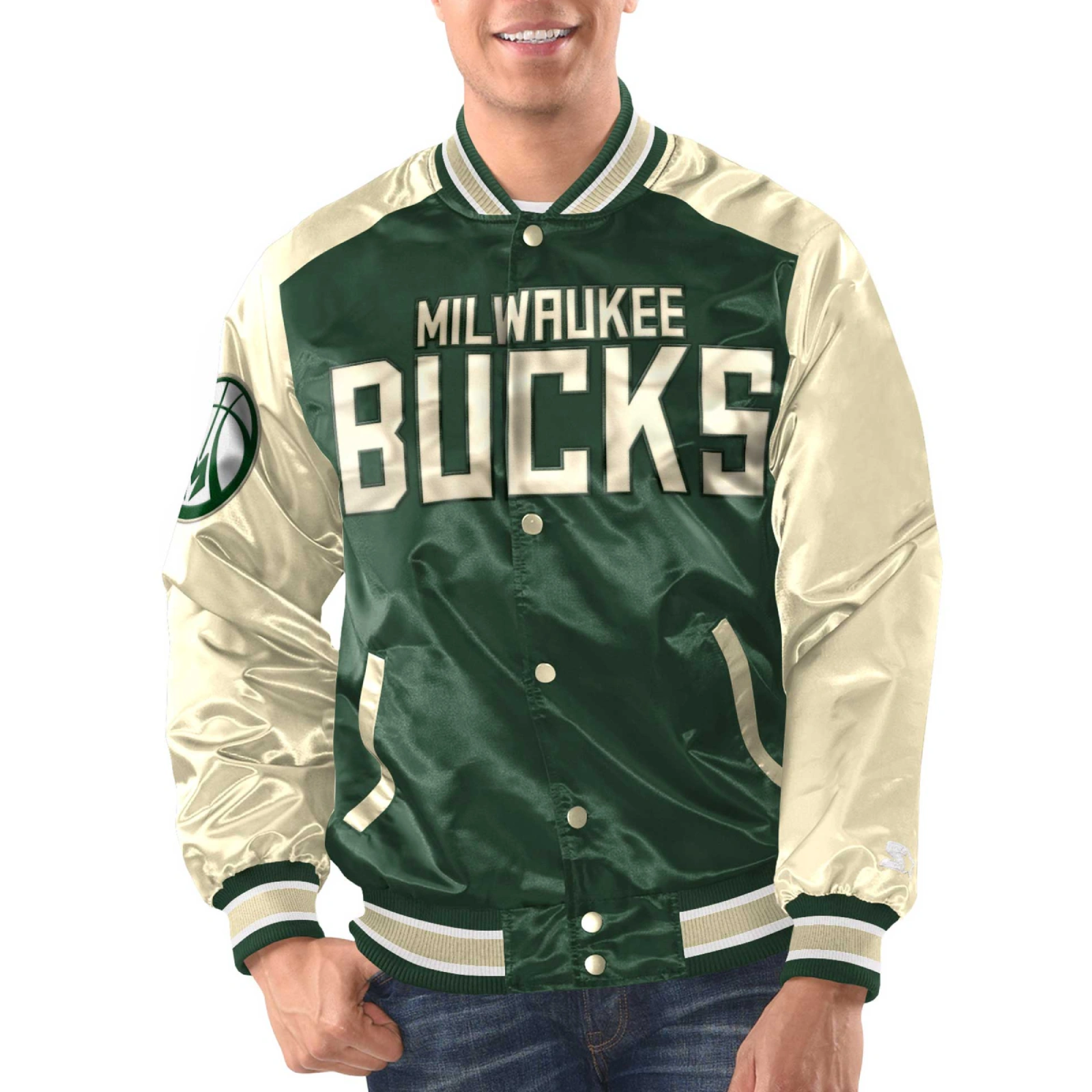 Milwaukee-Bucks-Renegade-Satin-Varsity-Jacket-Green-Cream-1