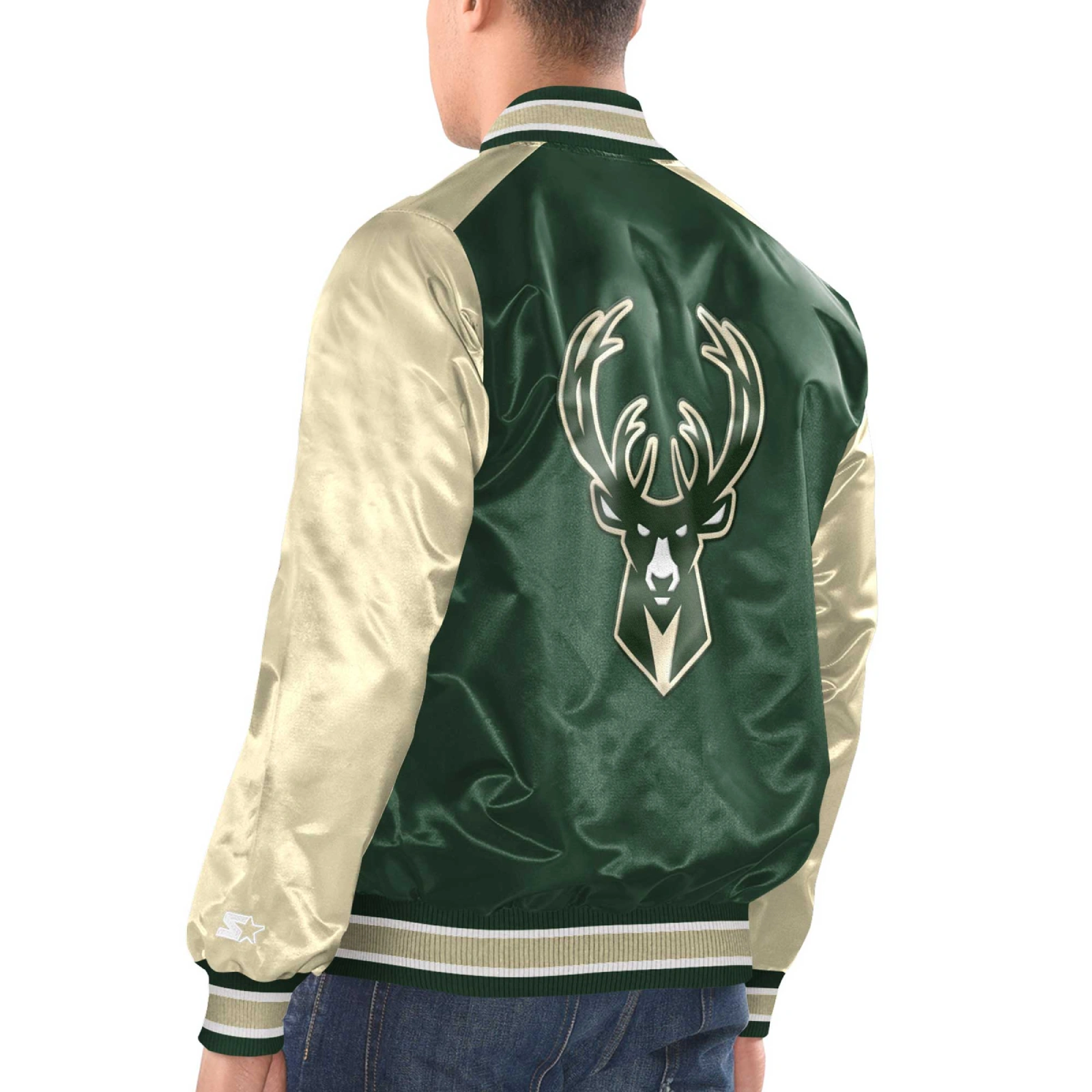 Milwaukee-Bucks-Renegade-Satin-Varsity-Jacket-Green-Cream-2