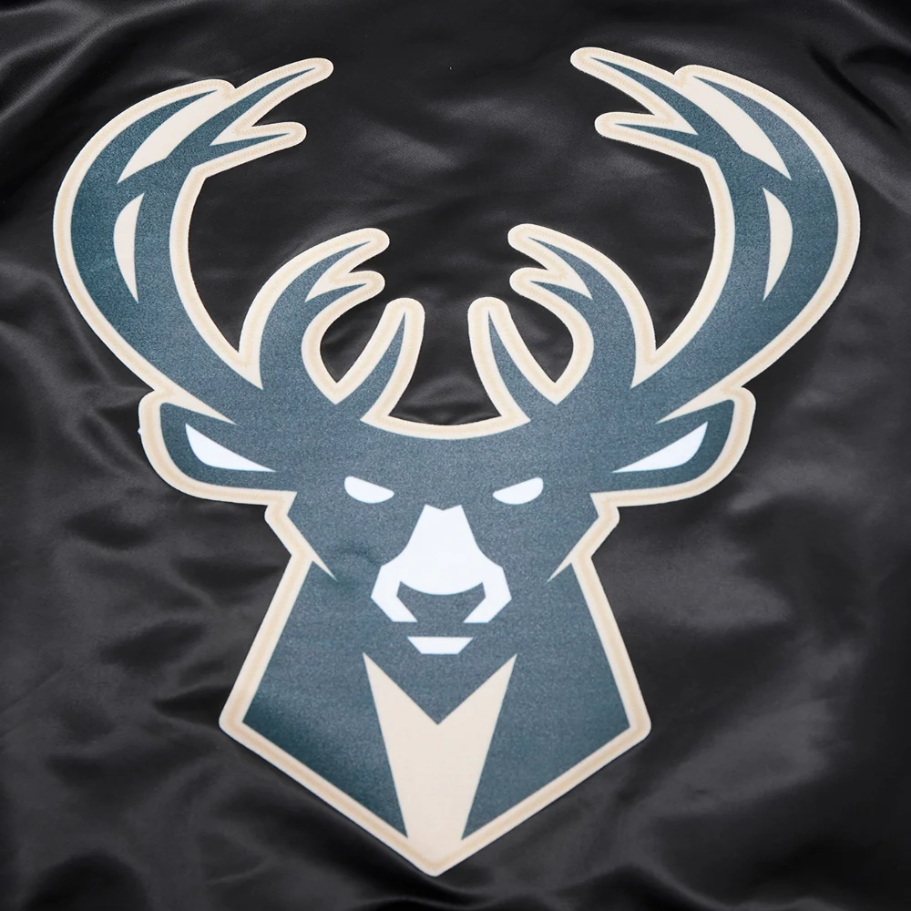 Milwaukee-Bucks-Script-Tail-Full-Snap-Satin-Varsity-Jacket-Black-2