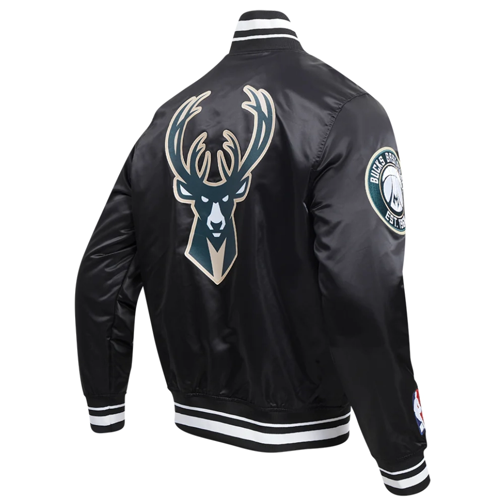 Milwaukee-Bucks-Script-Tail-Full-Snap-Satin-Varsity-Jacket-Black-3