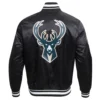 Milwaukee-Bucks-Script-Tail-Full-Snap-Satin-Varsity-Jacket-Black-4