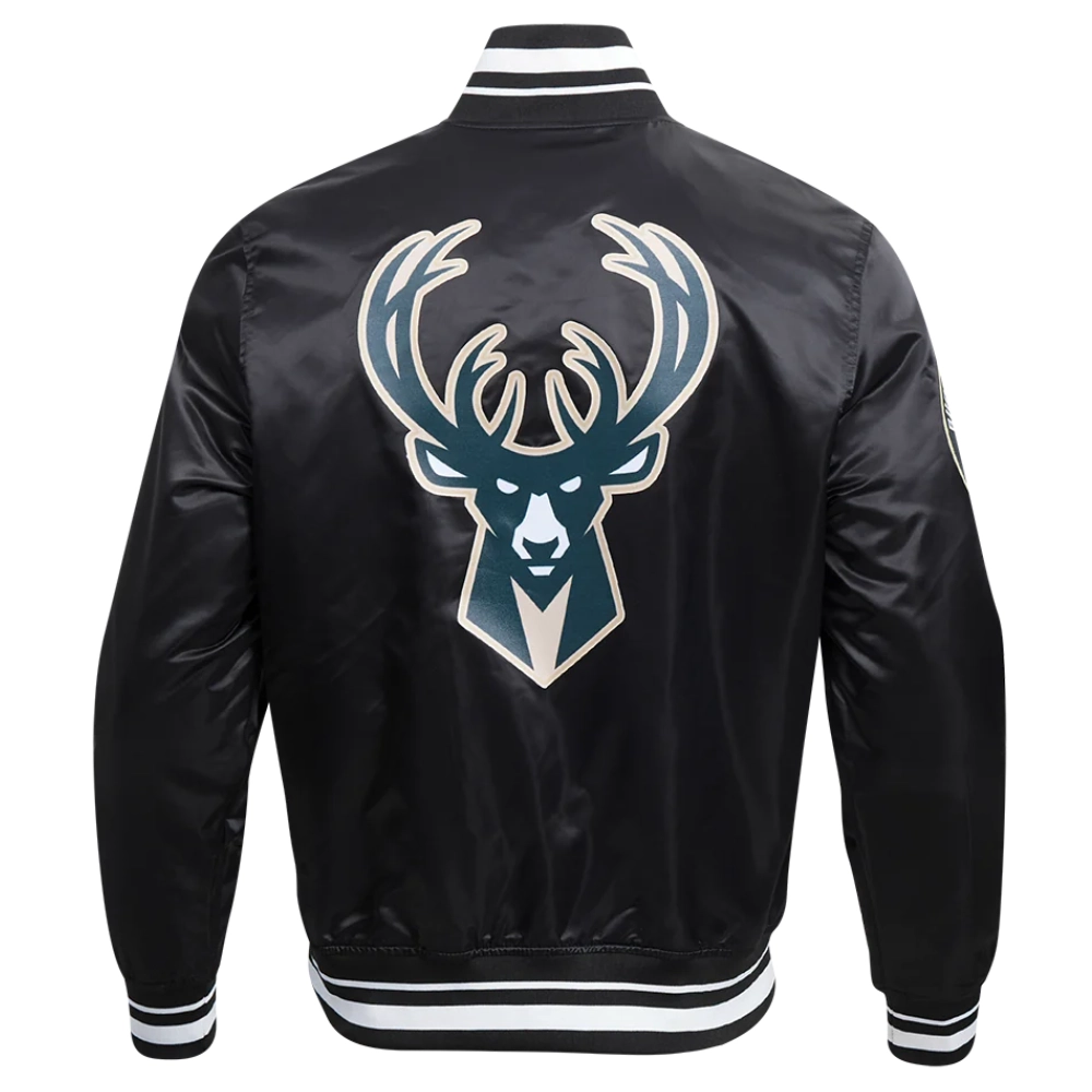 Milwaukee-Bucks-Script-Tail-Full-Snap-Satin-Varsity-Jacket-Black-4