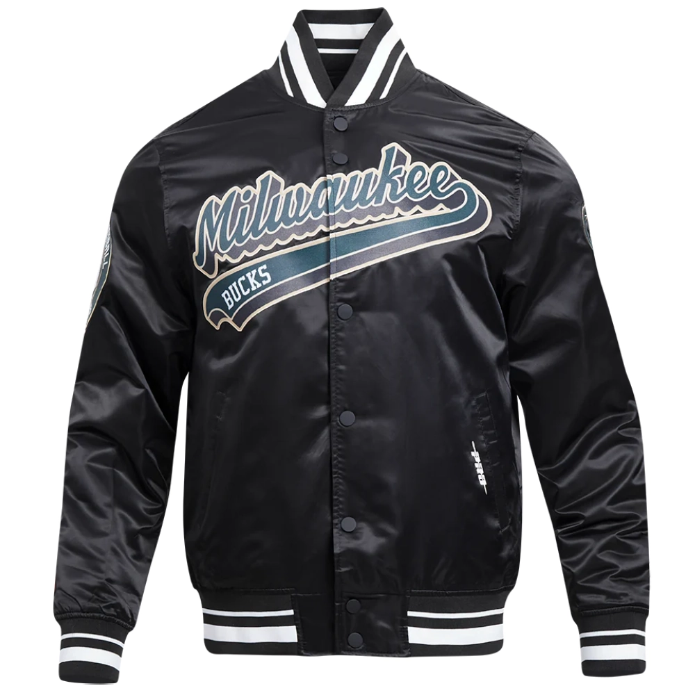 Milwaukee-Bucks-Script-Tail-Full-Snap-Satin-Varsity-Jacket-Black-6