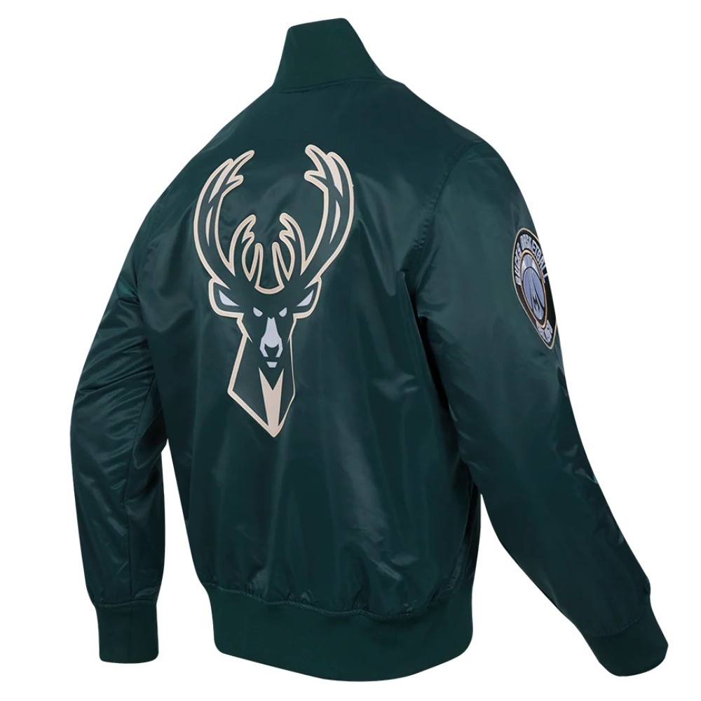 Milwaukee-Bucks-Script-Tail-Full-Snap-Satin-Varsity-Jacket-Green-4