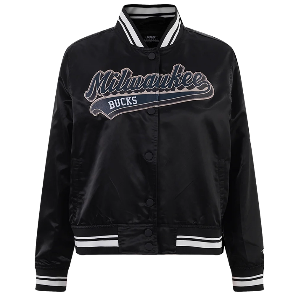 Milwaukee-Bucks-Script-Tail-Womens-Full-Snap-Satin-Varsity-Jacket-Black-6