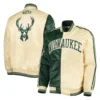 Milwaukee-Bucks-Starter-Fast-Break-Satin-Varsity-Jacket-Green-Cream-4