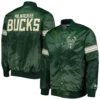 Milwaukee-Bucks-Starter-Hunter-Pick-Roll-Green-Satin-Varsity-Jacket-4