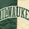 Milwaukee-Bucks-Starter-Hunter-Split-Green-Cream-Color-Block-Satin-Varsity-Jacket-3
