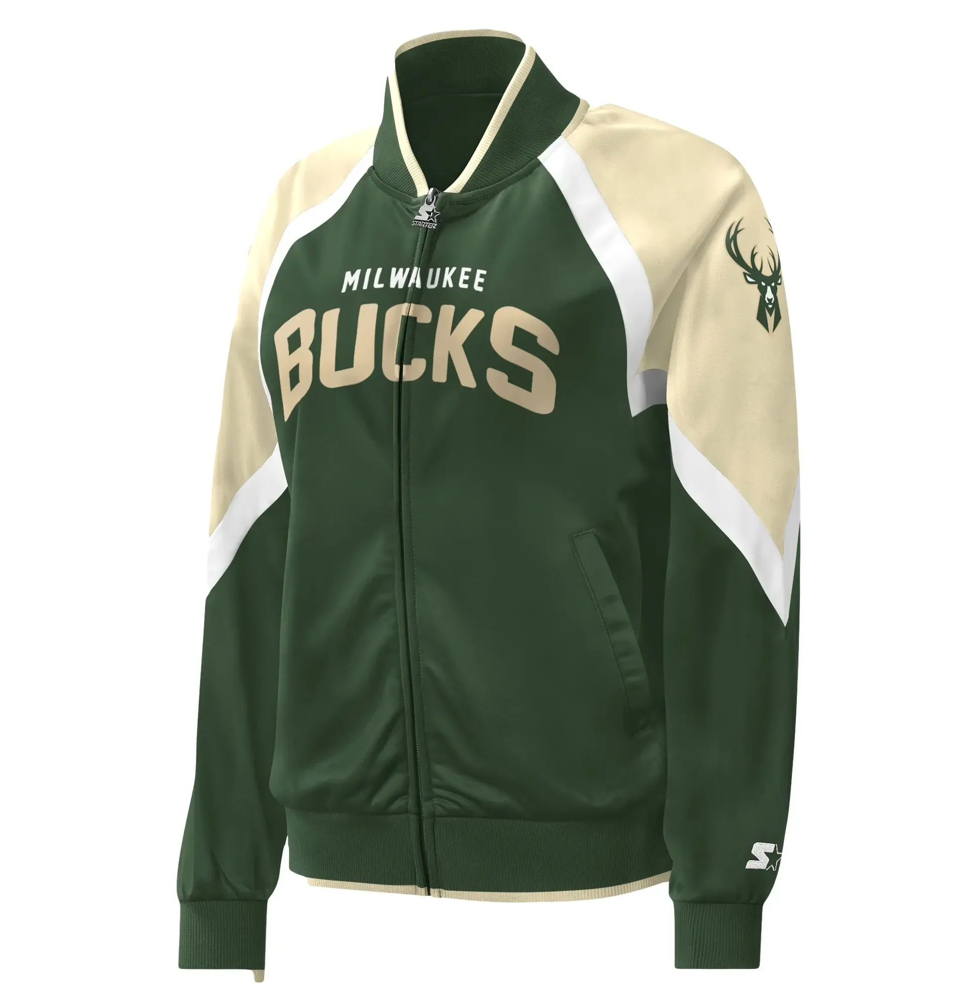 Milwaukee-Bucks-Starter-Slam-Dunk-Raglan-Full-Zip-Track-Hunter-Green-Varsity-Jacket-1