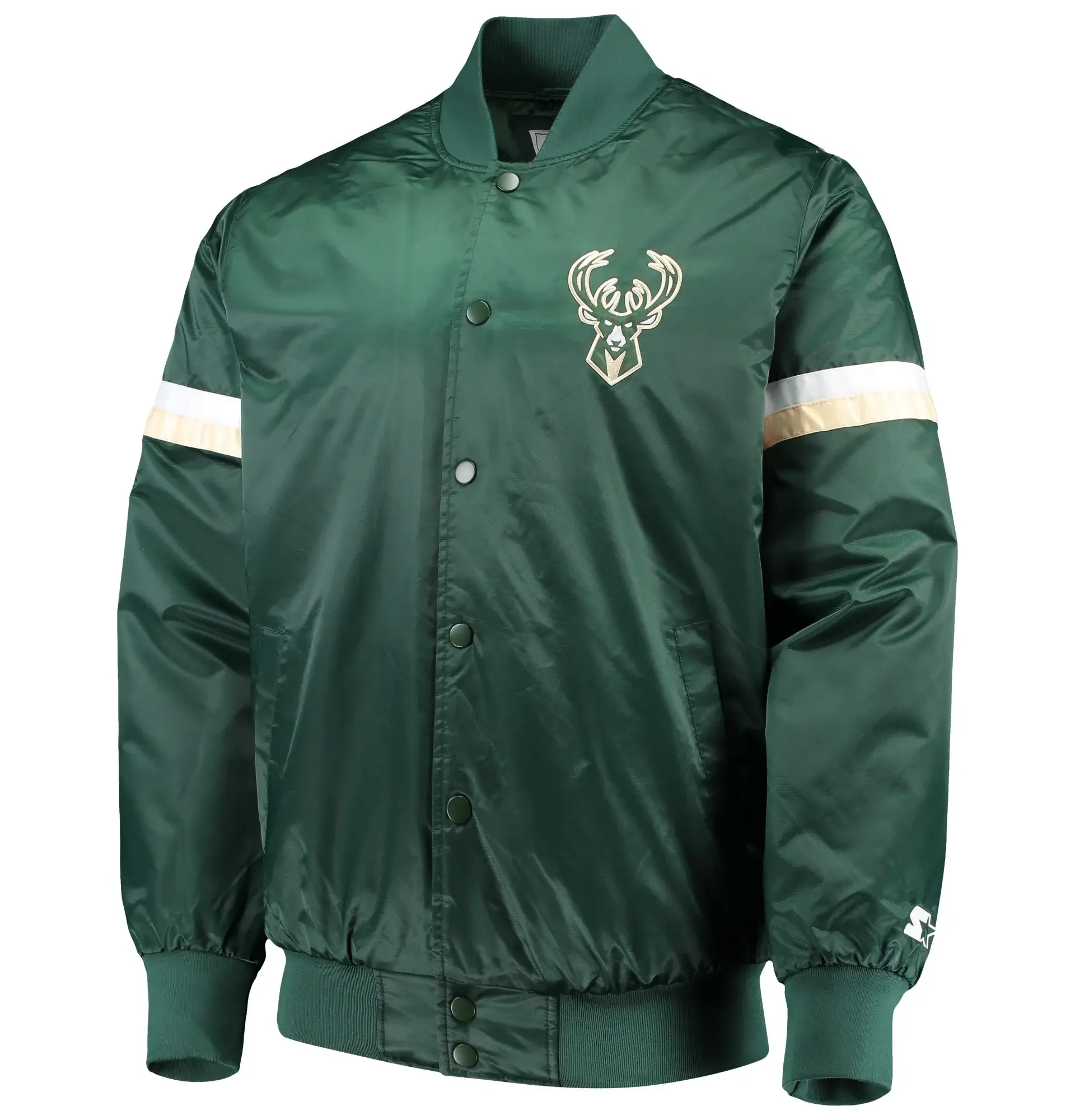 Milwaukee-Bucks-Starter-The-Champ-Hunter-Green-Satin-Varsity-Jacket-1