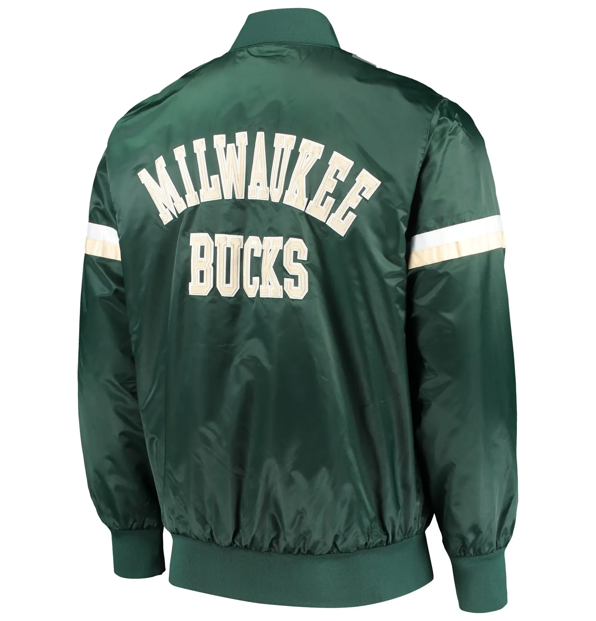 Milwaukee-Bucks-Starter-The-Champ-Hunter-Green-Satin-Varsity-Jacket-2