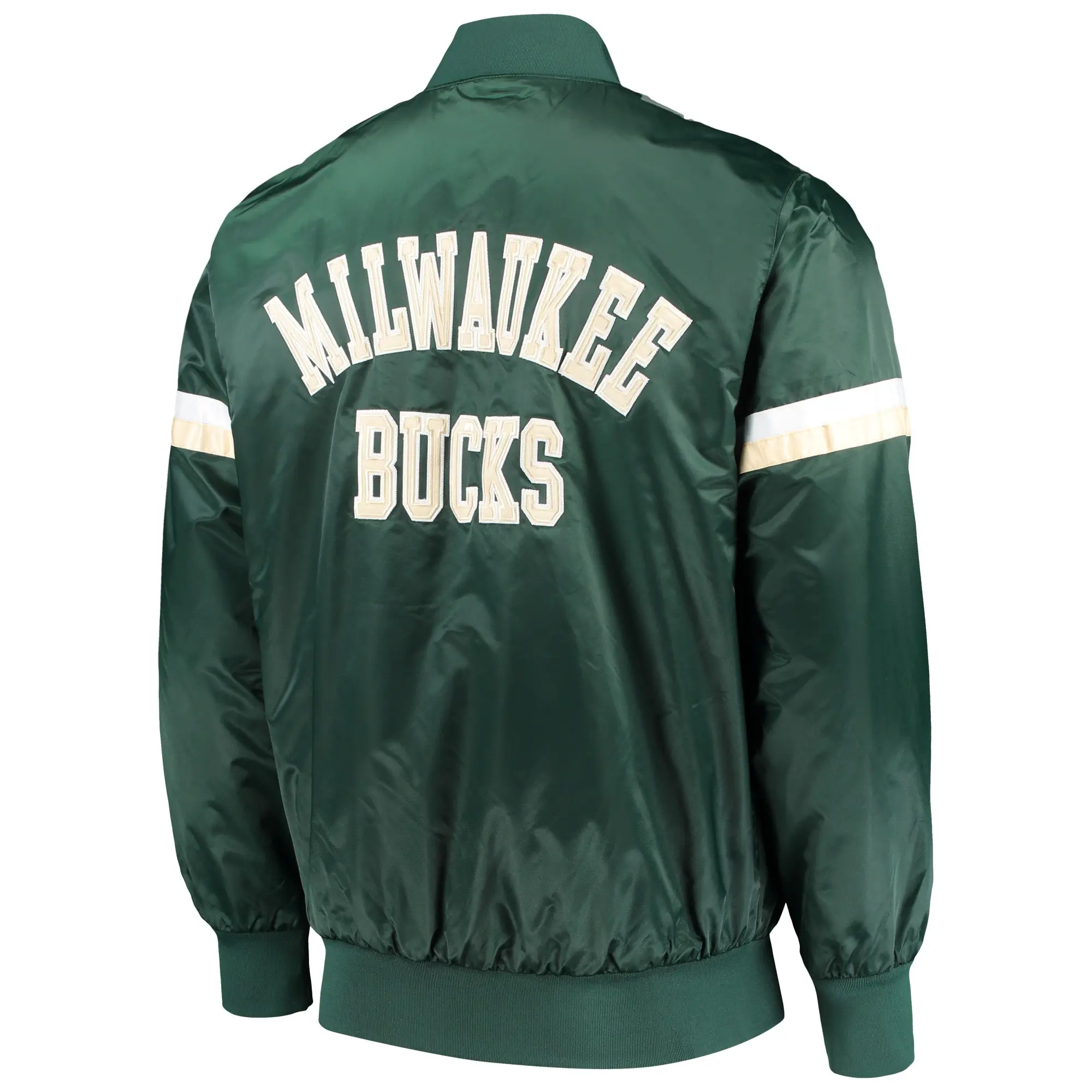 Milwaukee-Bucks-Starter-The-Champ-Hunter-Green-Satin-Varsity-Jacket-2