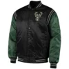 Milwaukee-Bucks-Starter-The-Enforcer-Black-Hunter-Green-Varsity-Satin-Jacket-1