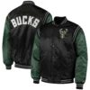 Milwaukee-Bucks-Starter-The-Enforcer-Black-Hunter-Green-Varsity-Satin-Jacket-4