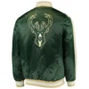 Milwaukee-Bucks-Starter-The-Offensive-Full-Snap-Hunter-Green-Satin-Varsity-Jacket-2