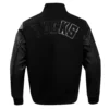 Milwaukee-Bucks-Triple-Black-Wool-Leather-Varsity-Jacket-3