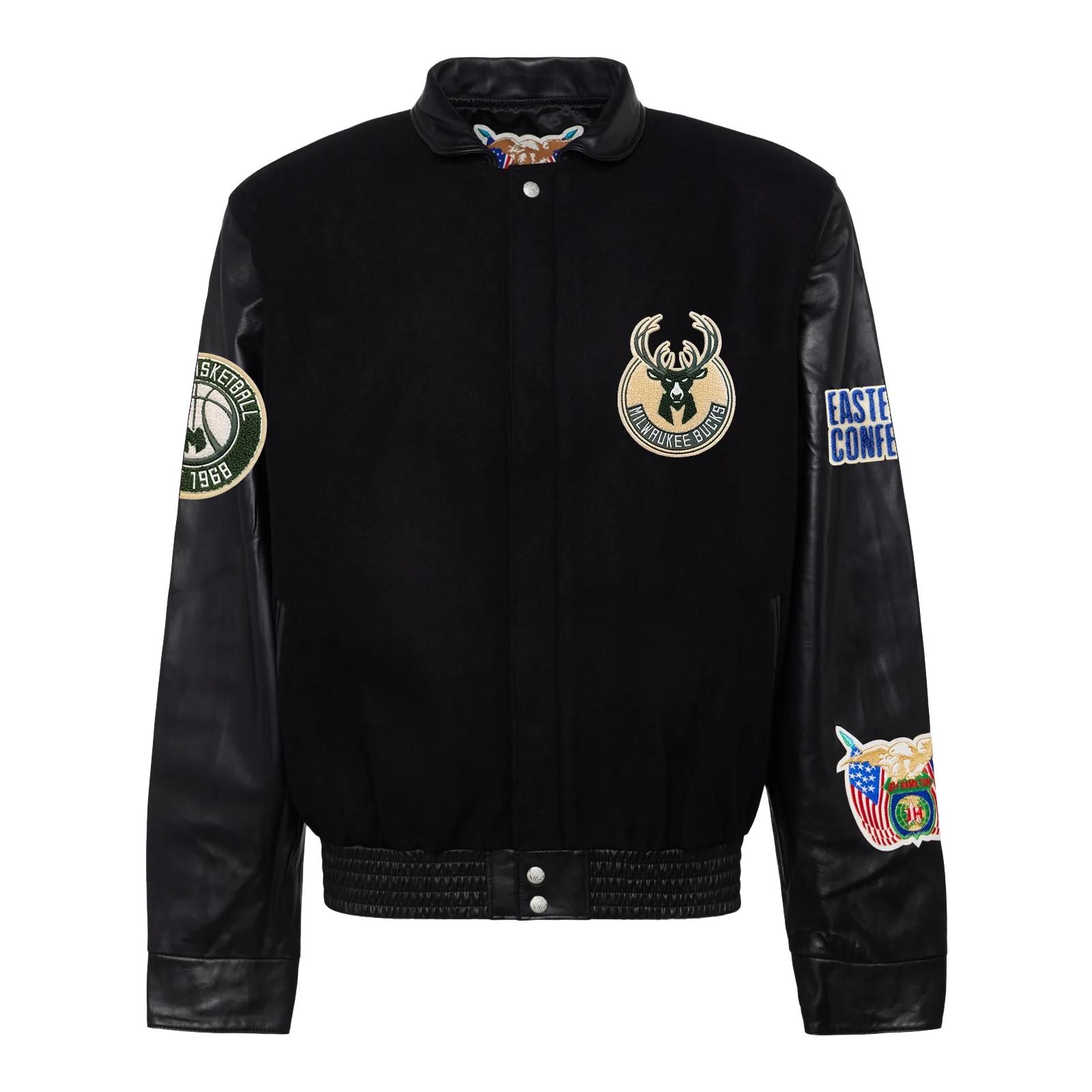 Milwaukee-Bucks-Wool-Leather-Varsity-Jacket-Black-1