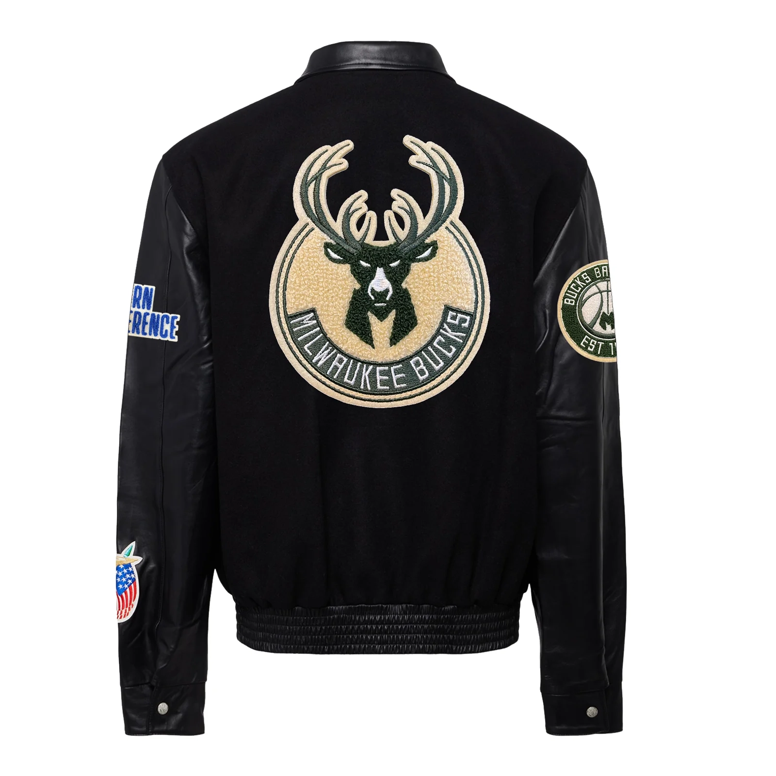 Milwaukee-Bucks-Wool-Leather-Varsity-Jacket-Black-2