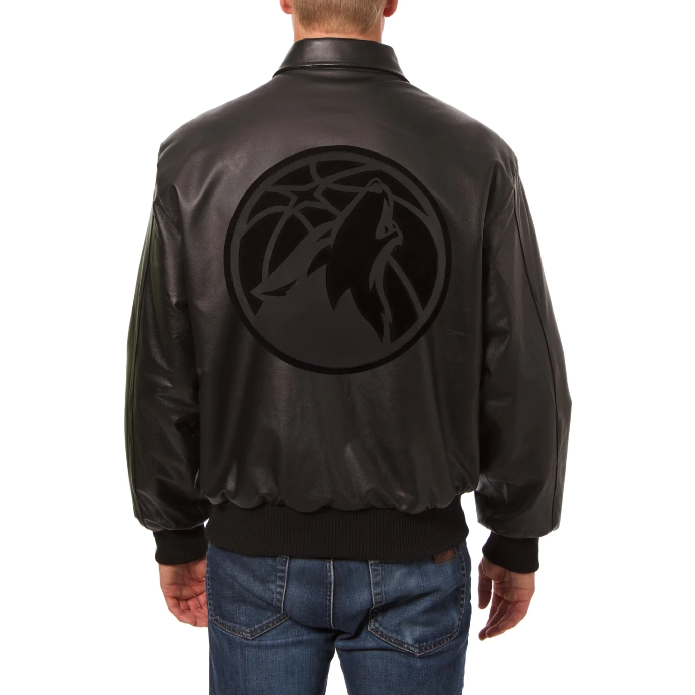 Minnesota-Timberwolves-Full-Leather-Bomber-Varsity-Jacket-Black-2
