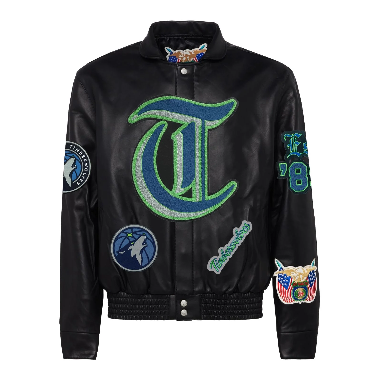 Minnesota-Timberwolves-Jeff-Hamilton-Full-Leather-Jacket-Black-1