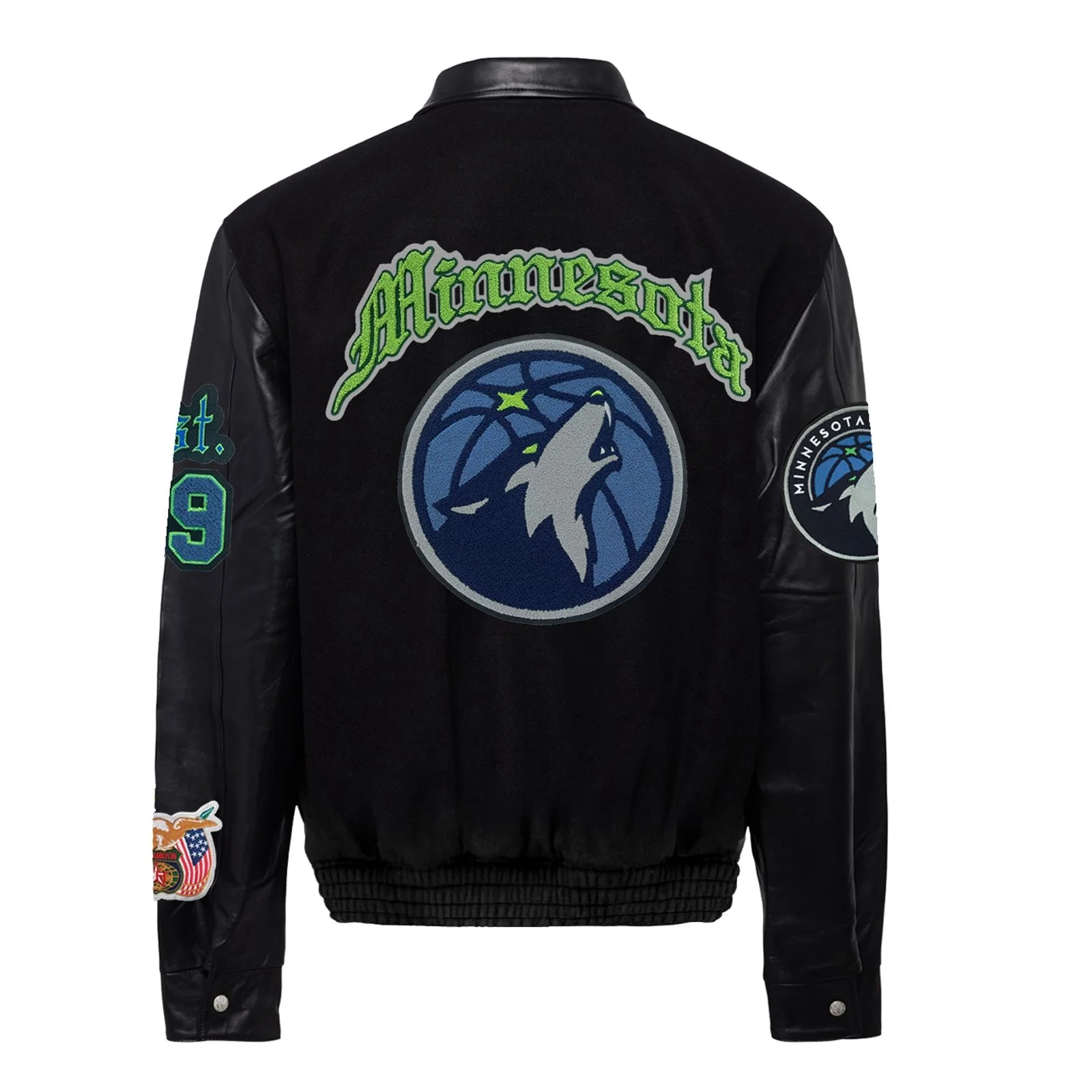 Minnesota-Timberwolves-Wool-Leather-Varsity-Jacket-Black-2