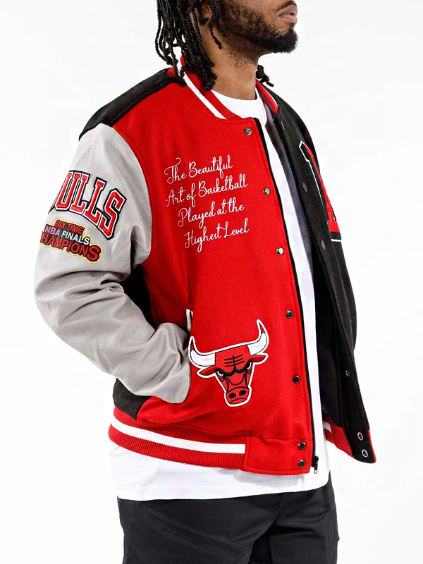 NBA-Chicago-Bulls-Black-Red-Varsity-Jacket-2