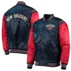 New-Orleans-Pelicans-Enforcer-Full-Snap-Satin-Varsity-Jacket-Navy_Red-3
