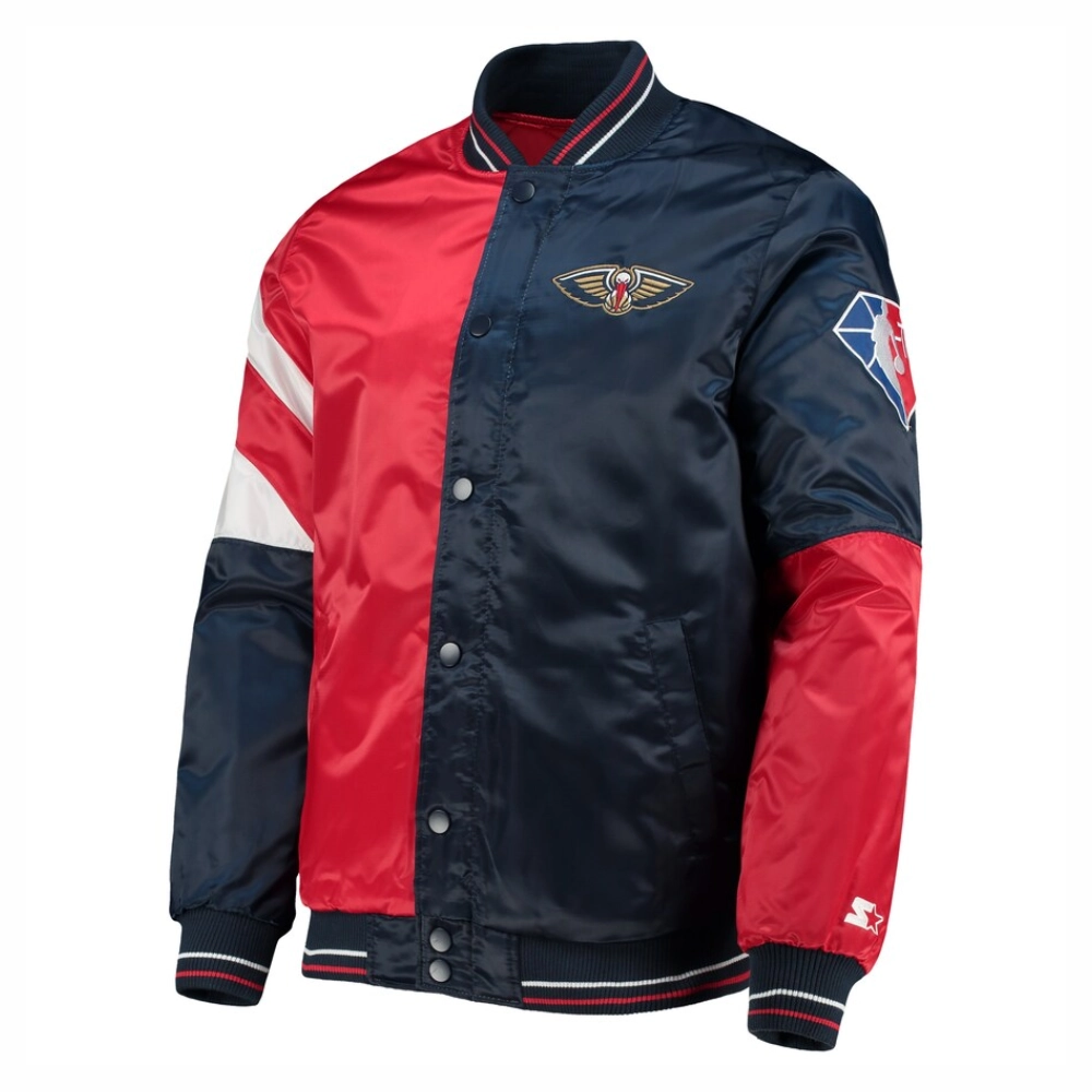 New-Orleans-Pelicans-Leader-Satin-Varsity-Jacket-RedNavy-2