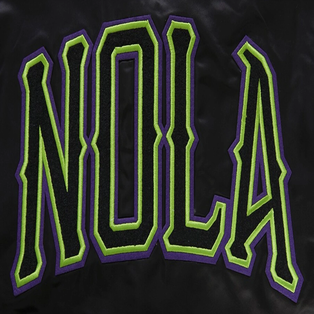 New-Orleans-Pelicans-Pro-Standard-2023-24-City-Edition-Black-Satin-Varsity-Jacket-3