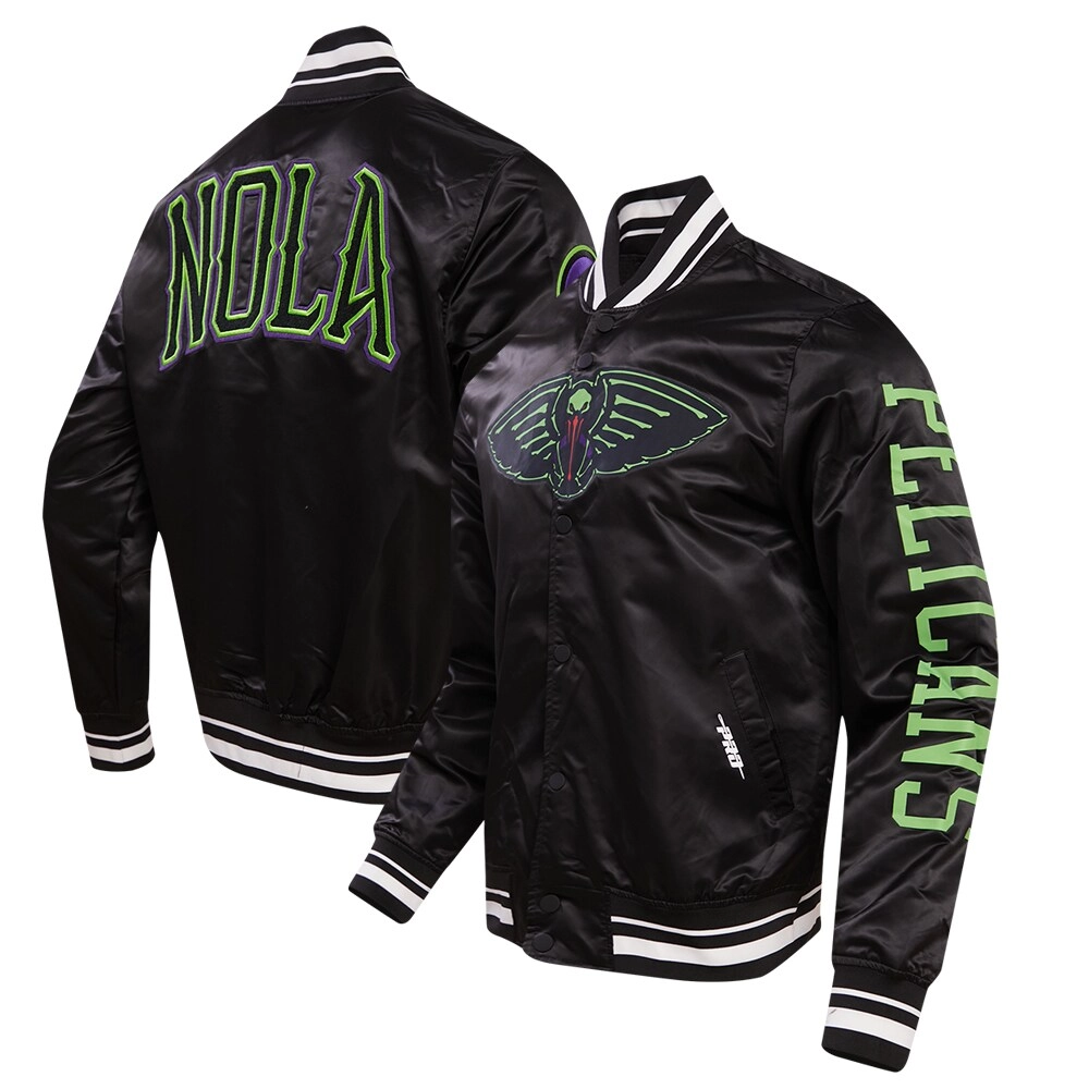 New-Orleans-Pelicans-Pro-Standard-2023-24-City-Edition-Black-Satin-Varsity-Jacket-6
