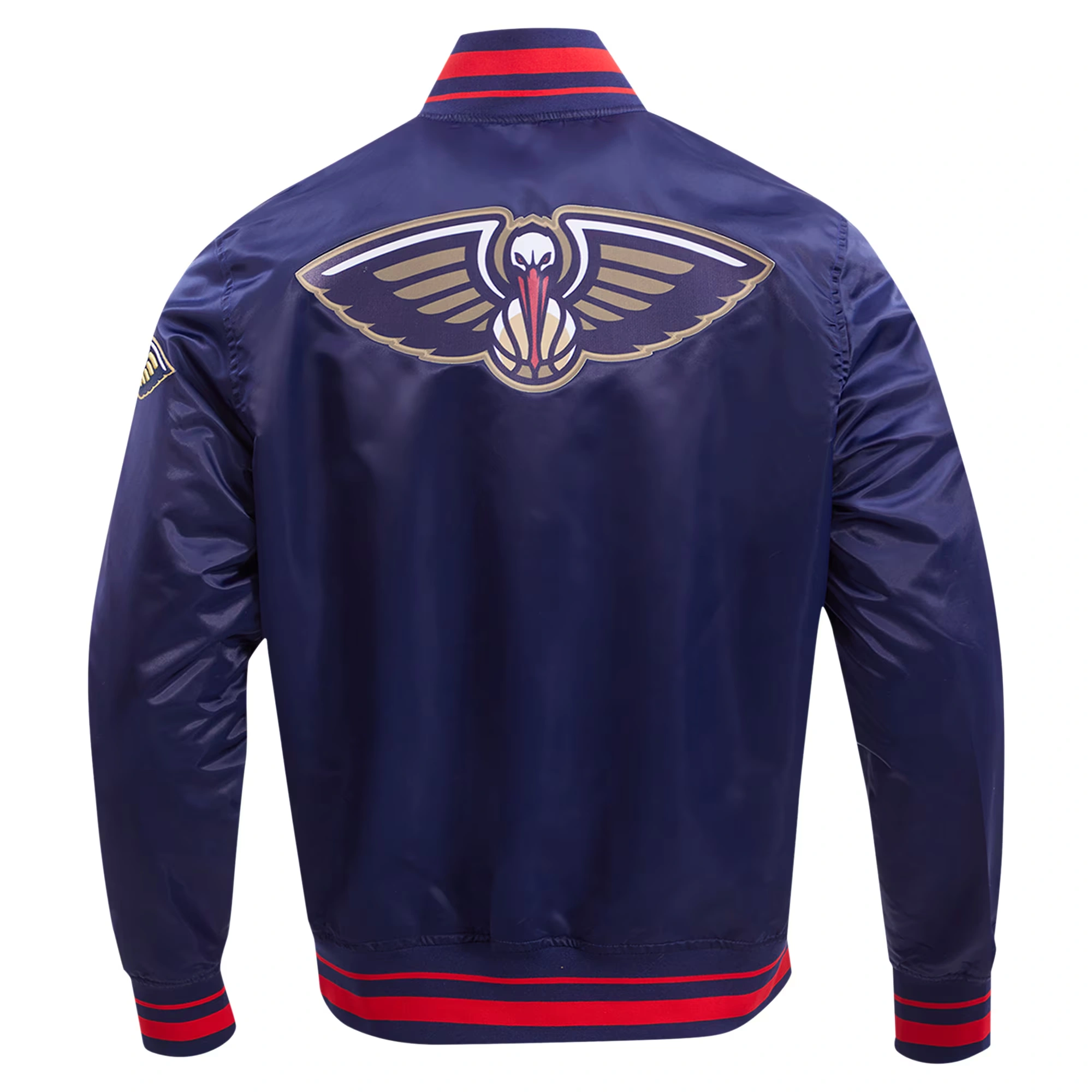 New-Orleans-Pelicans-Pro-Standard-Script-Tail-Navy-Satin-Varsity-Jacket-4