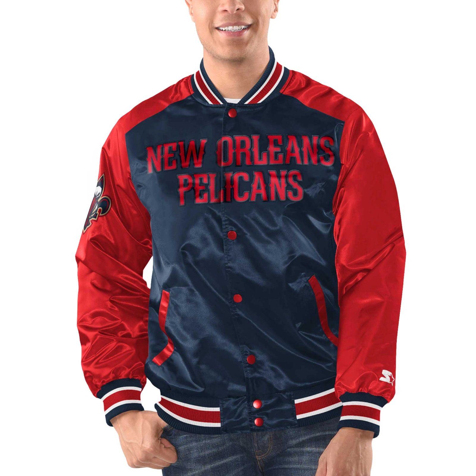 New-Orleans-Pelicans-Renegade-Satin-Varsity-Jacket-Navy-Red-1