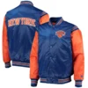 New-York-Knicks-Enforcer-Full-Snap-Satin-Varsity-Jacket-BlueOrange-3