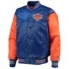 New-York-Knicks-Enforcer-Full-Snap-Satin-Varsity-Jacket-BlueOrange-4