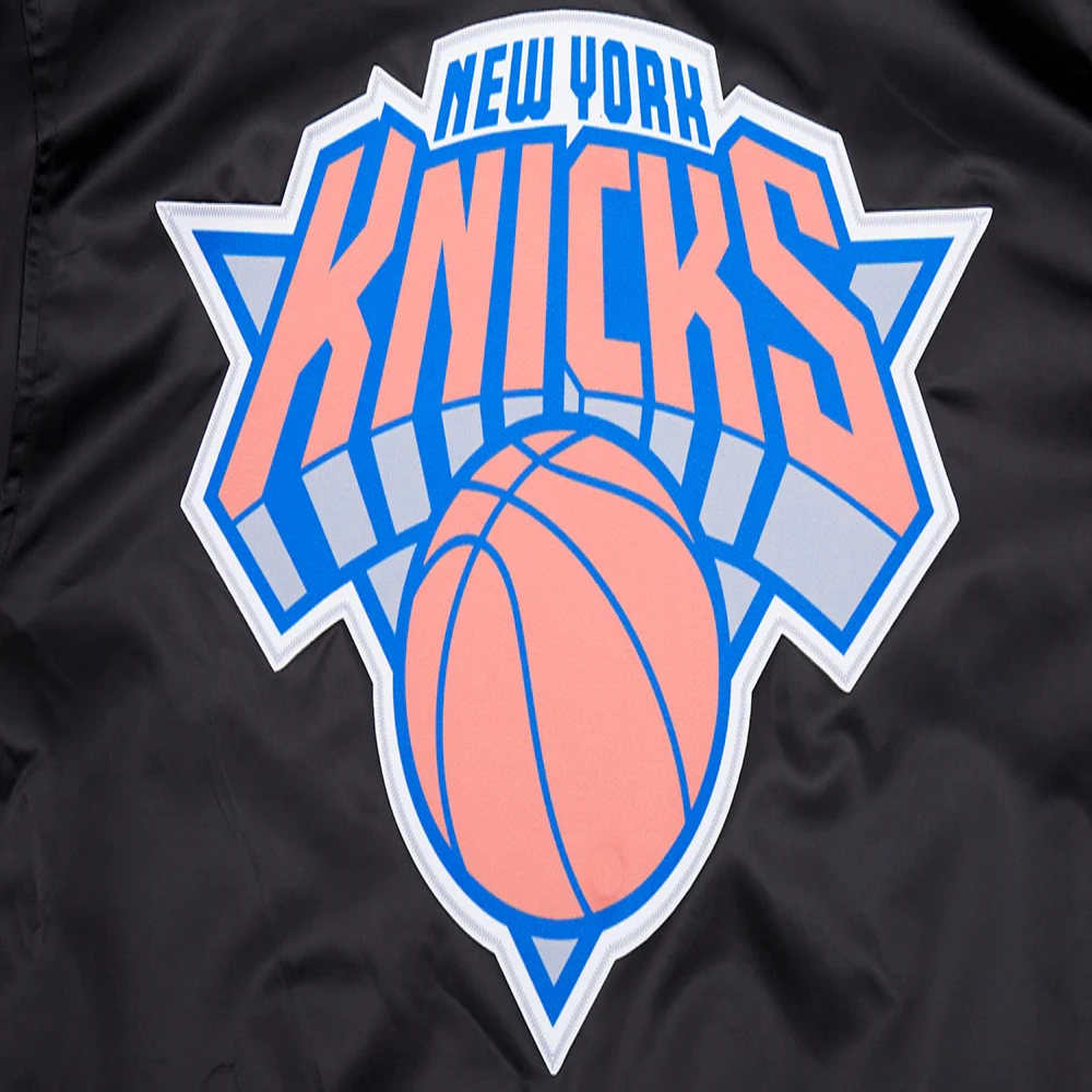 New-York-Knicks-Script-Tail-Ribbed-Knitted-Satin-Varsity-Jacket-Black-2