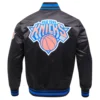 New-York-Knicks-Script-Tail-Ribbed-Knitted-Satin-Varsity-Jacket-Black-4