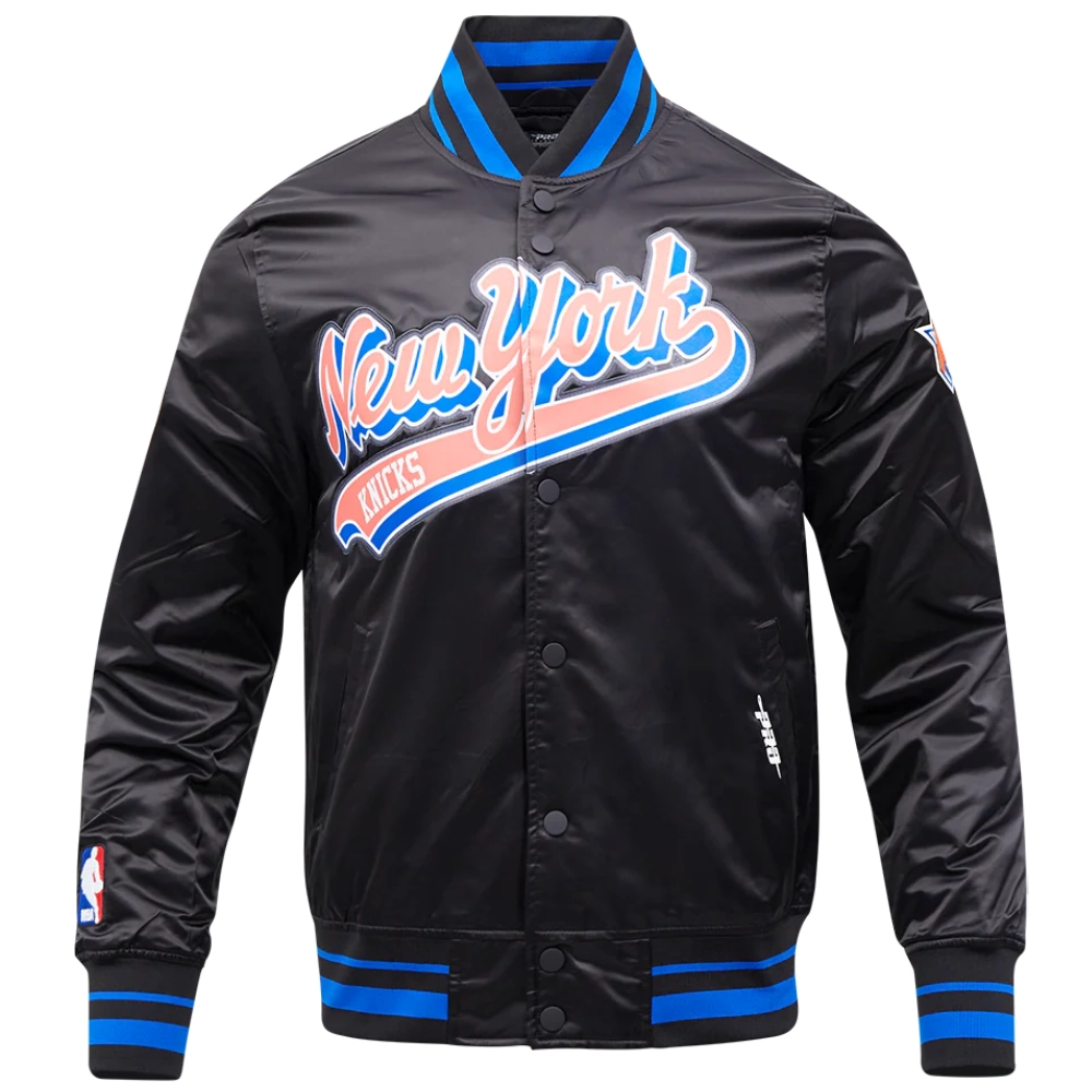 New-York-Knicks-Script-Tail-Ribbed-Knitted-Satin-Varsity-Jacket-Black-6