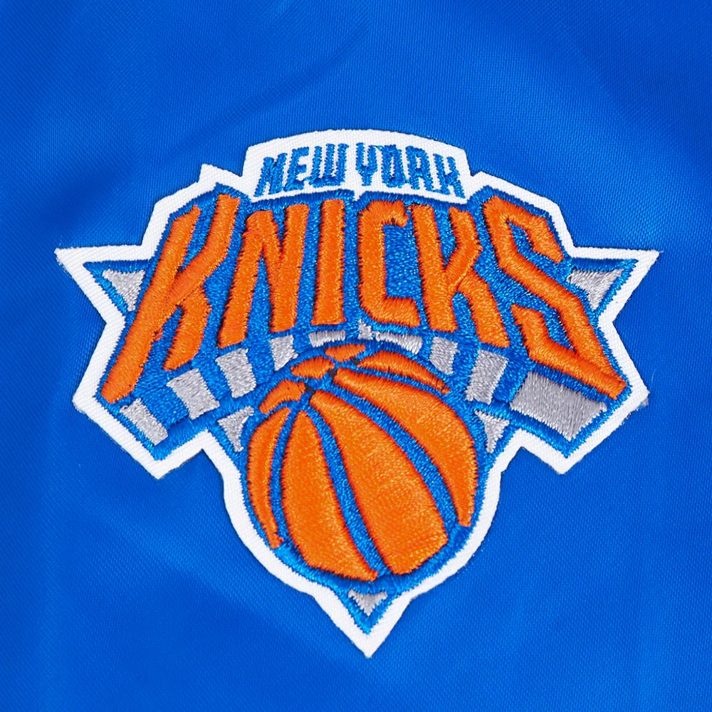 New-York-Knicks-Script-Tail-Womens-Full-Snap-Satin-Varsity-Jacket-Blue-1