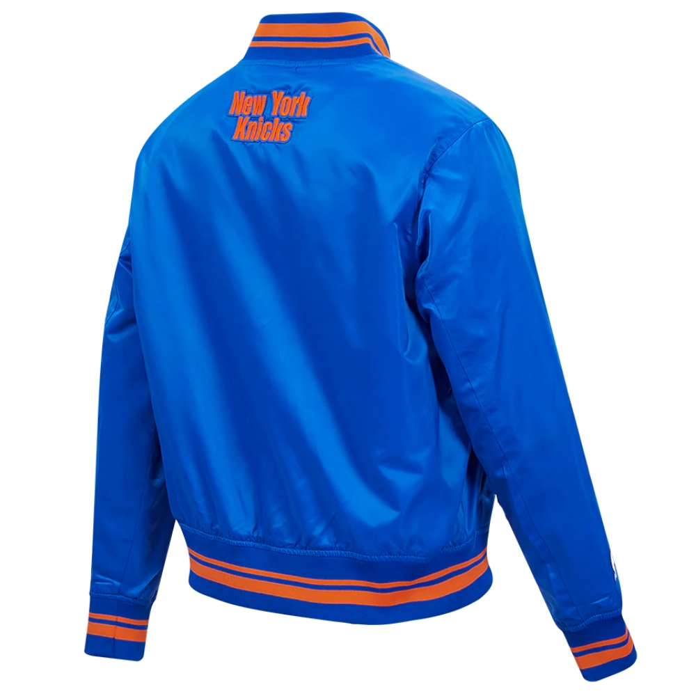 New-York-Knicks-Script-Tail-Womens-Full-Snap-Satin-Varsity-Jacket-Blue-3