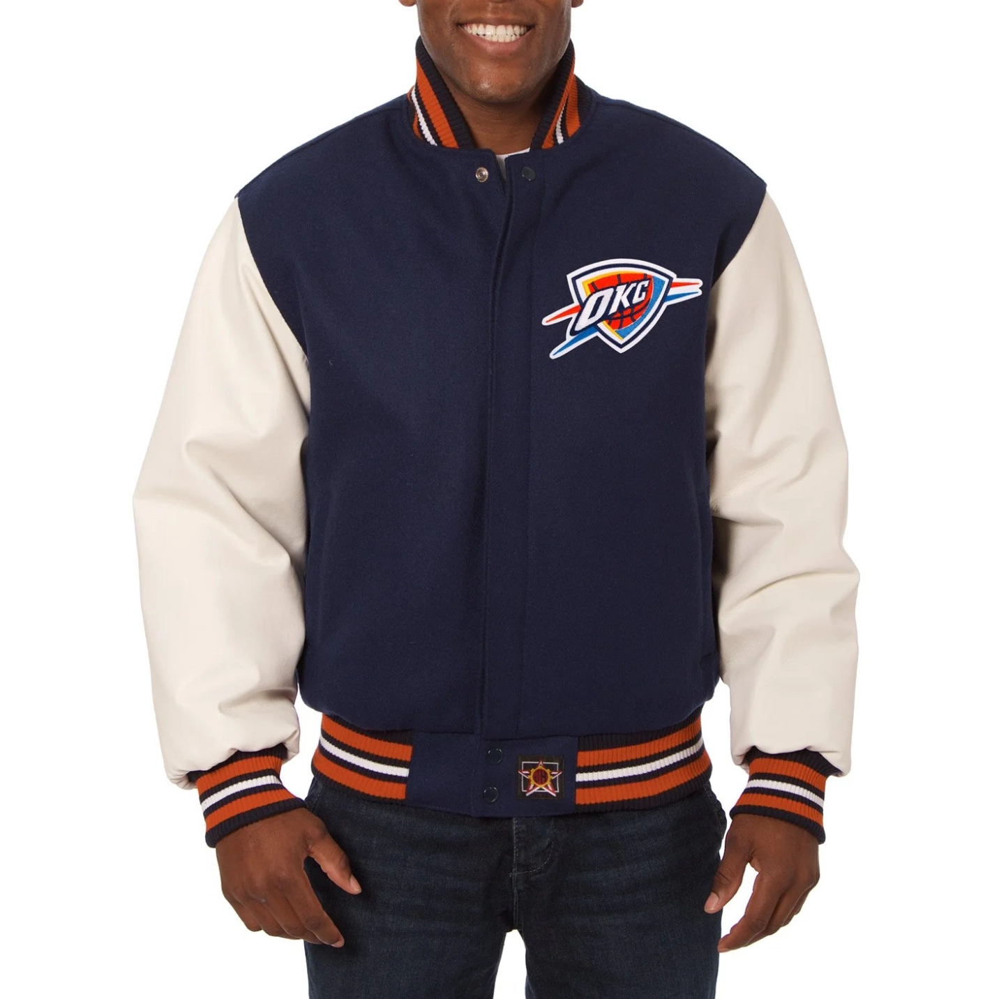 Oklahoma-City-Thunder-Domestic-Two-Tone-Wool-and-Leather-Jacket-Navy-White-1
