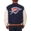 Oklahoma-City-Thunder-Domestic-Two-Tone-Wool-and-Leather-Jacket-Navy-White-2