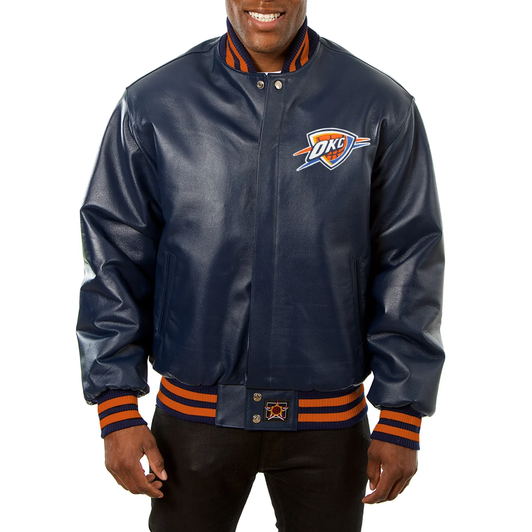 Oklahoma-City-Thunder-Real-Leather-Varsity-Jacket-Navy-1