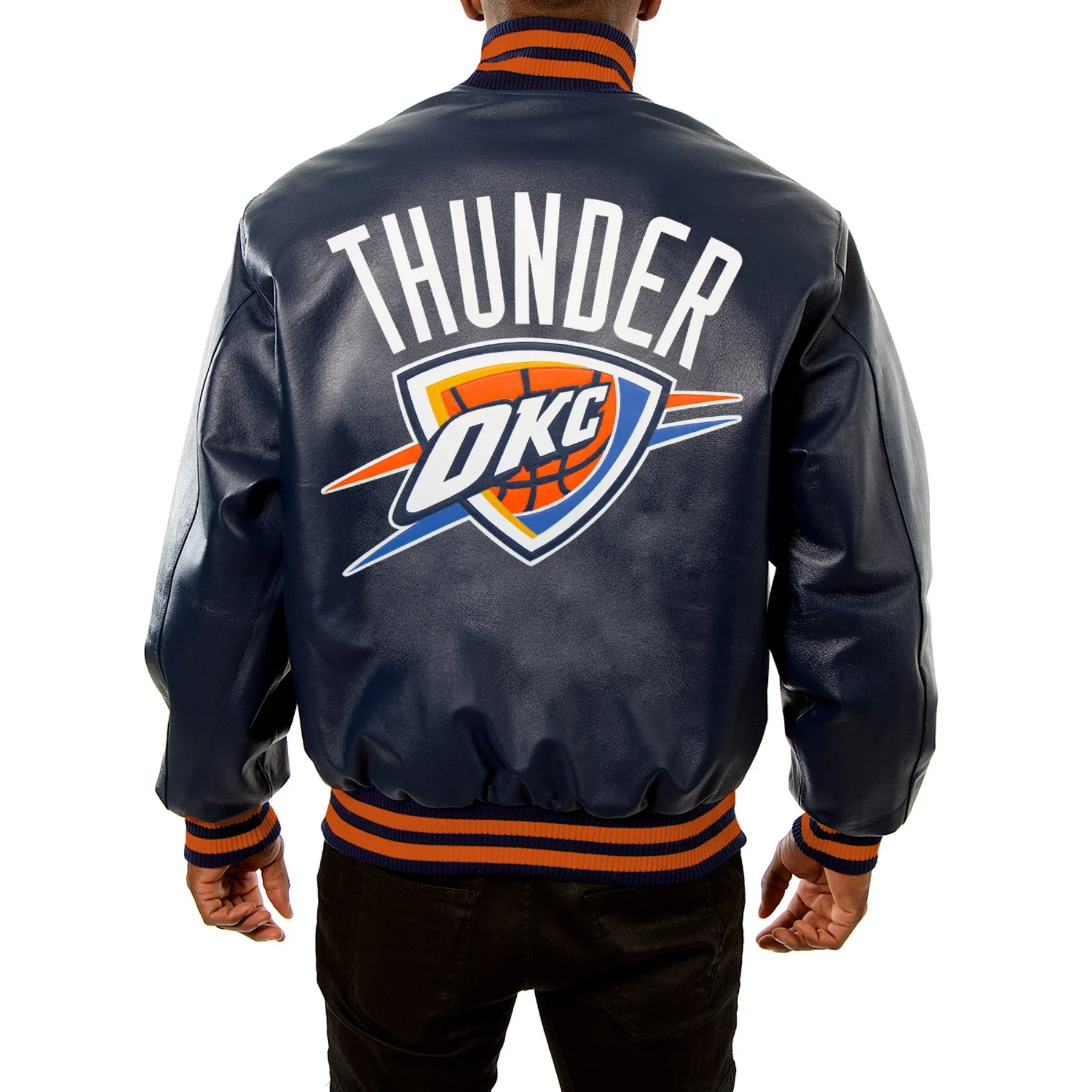 Oklahoma-City-Thunder-Real-Leather-Varsity-Jacket-Navy-2