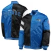 Black & Blue Satin Varsity Jacket - Orlando Magic Leader Style - Image 2