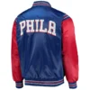 Philadelphia-76ers-Enforcer-Full-Snap-Satin-Varsity-Jacket-BlueRed-3