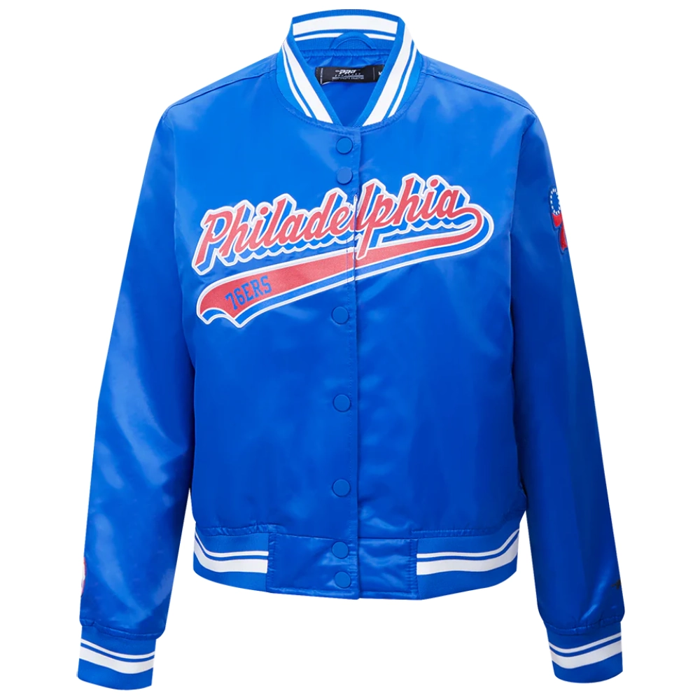Philadelphia-76ers-Script-Tail-Womens-Ribbed-Knitted-Satin-Varsity-Jacket-Blue-5