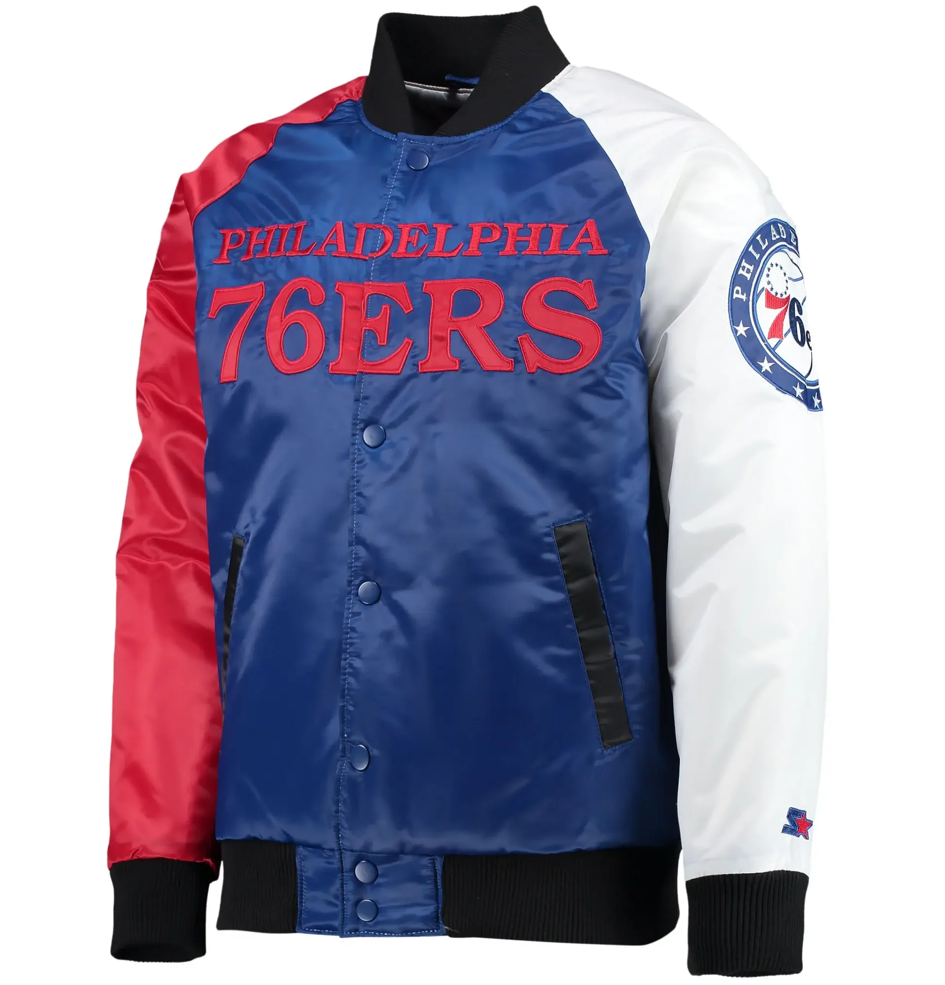 Philadelphia-76ers-Starter-Tricolor-Remix-Full-Snap-Satin-Varsity-Jacket-1